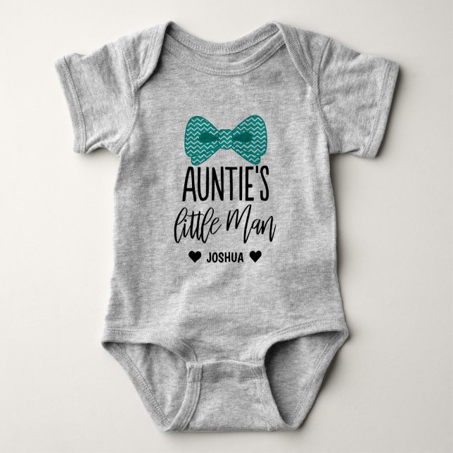 Auntie's Little Man Baby Bodysuit (Front)