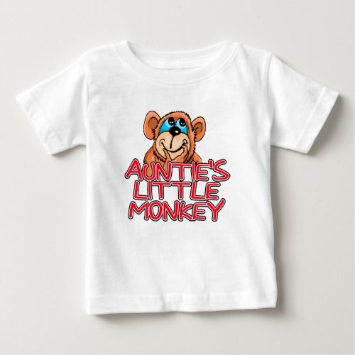 Aunties Little Monkey Baby T_Shirt