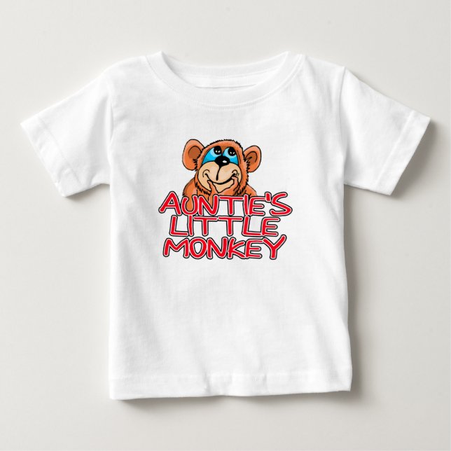 Auntie's Little Monkey Baby T-Shirt (Front)