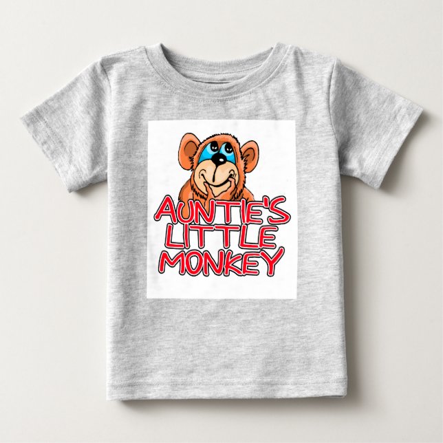 Auntie's Little Monkey Baby T-Shirt (Front)