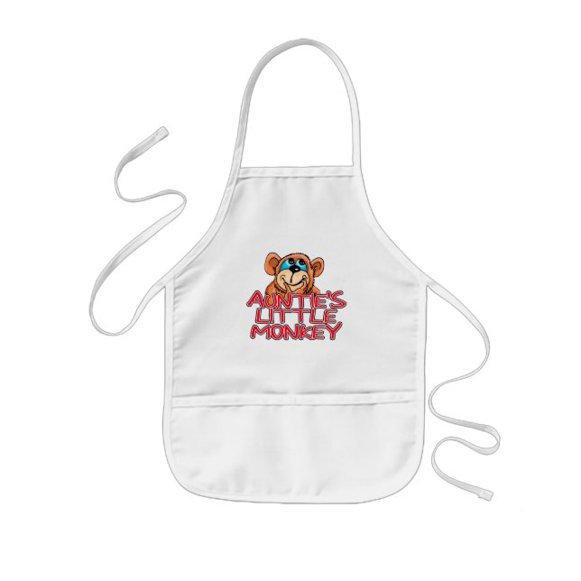 Auntie's Little Monkey Tshirts and Gifts Kids' Apron (Front)