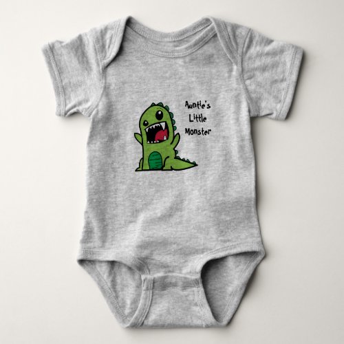 Aunties Little Monster Baby Vest Baby Bodysuit