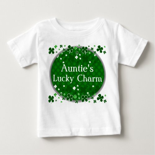 Aunties Lucky Charm St Patricks Day Baby Baby T_Shirt