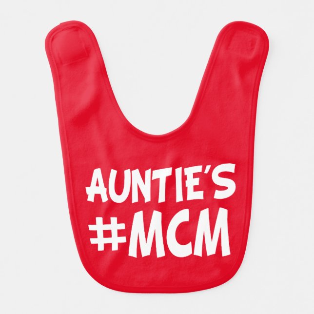 Auntie's MCM funny baby boy nephew bib (Front)