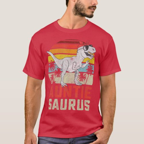 Auntiesaurus  Rex Dinosaur Auntie Saurus Family Ma T_Shirt