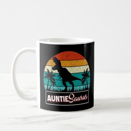 Auntiesaurus Rex Dinosaur Auntie Saurus Family Mat Coffee Mug