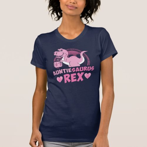 Auntiesaurus Rex Dinosaur Gift for Aunt T_Shirt