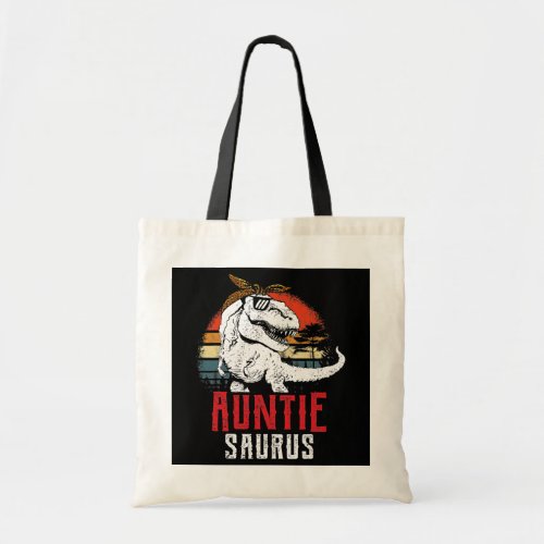 Auntiesaurus Rex Dinosaur Leopard Bandana Tote Bag