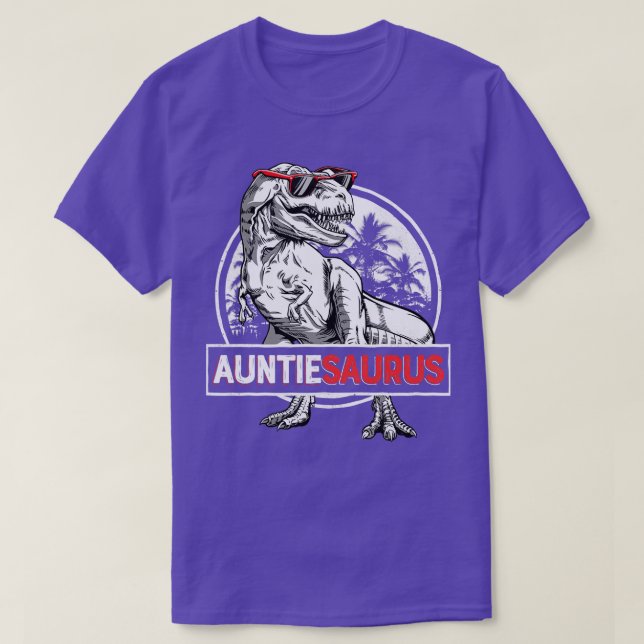Auntiesaurus T rex Auntie Saurus Dinosaur Women Au T-Shirt (Design Front)