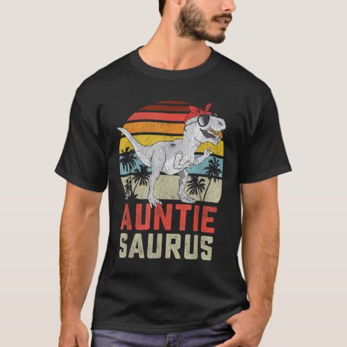 Auntiesaurus T Rex Dinosaur Auntie Saurus Family M T_Shirt