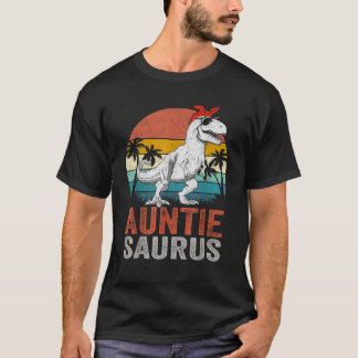 Auntiesaurus T Rex Dinosaur Auntie Saurus Family M T-Shirt