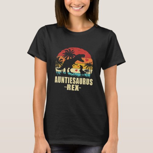 Auntiesaurus T _ Rex Dinosaur Auntie Saurus Family T_Shirt