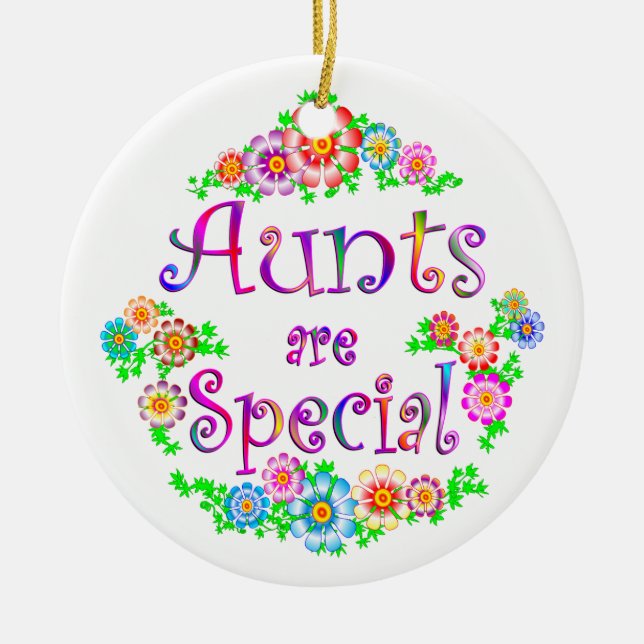 AUNTS are Special Ceramic Ornament (Front)