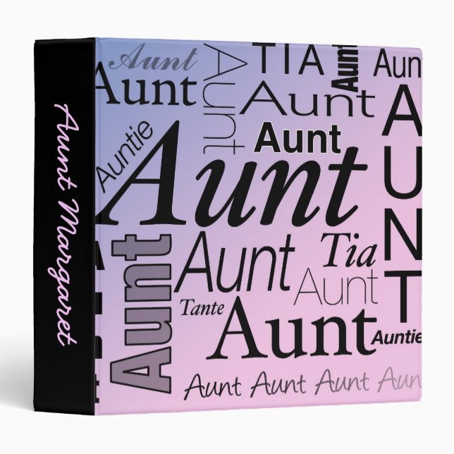 Aunts Aunts Aunts! (1.5") 3 Ring Binder (Front/Spine)