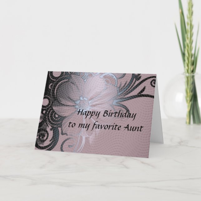 Aunt's birthday letterpress thank you card (Front)