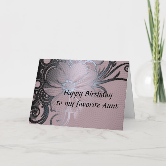 Aunt's birthday thank you card (Front)