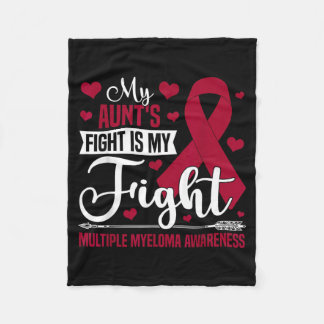 Aunts Fight Is Fight Multiple Myeloma Awareness Fleece Blanket