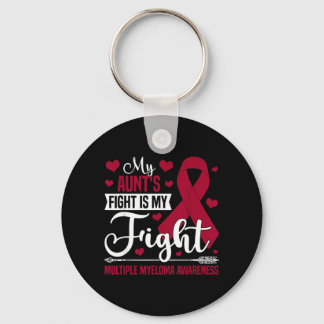 Aunts Fight Is Fight Multiple Myeloma Awareness Keychain