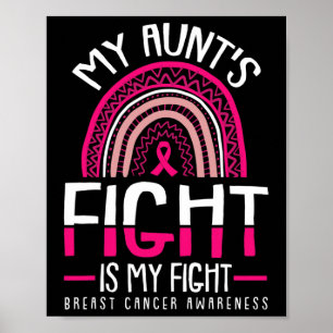 Aunts Fight Is My Fight Breast Cancer Awareness Wa Poster