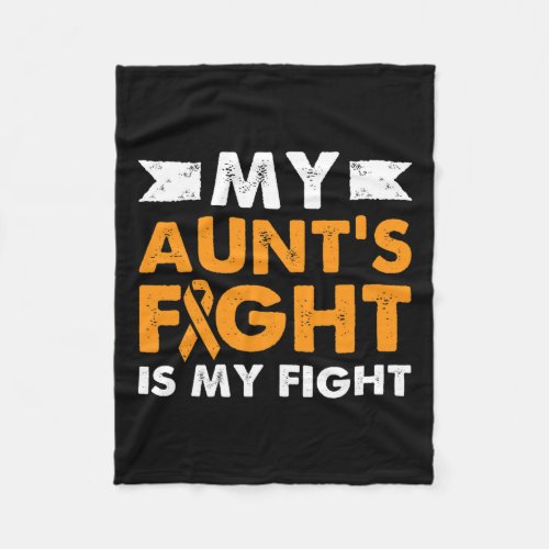 Aunts Fight Leukemia Awareness Cancer Support Nie Fleece Blanket