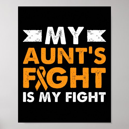 Aunts Fight Leukemia Awareness Cancer Support Nie Poster