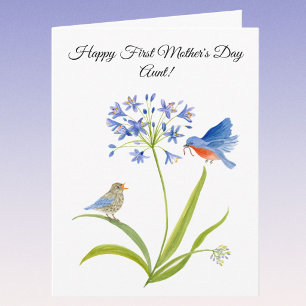 Aunt's First Mother’s Day Bluebird  Card
