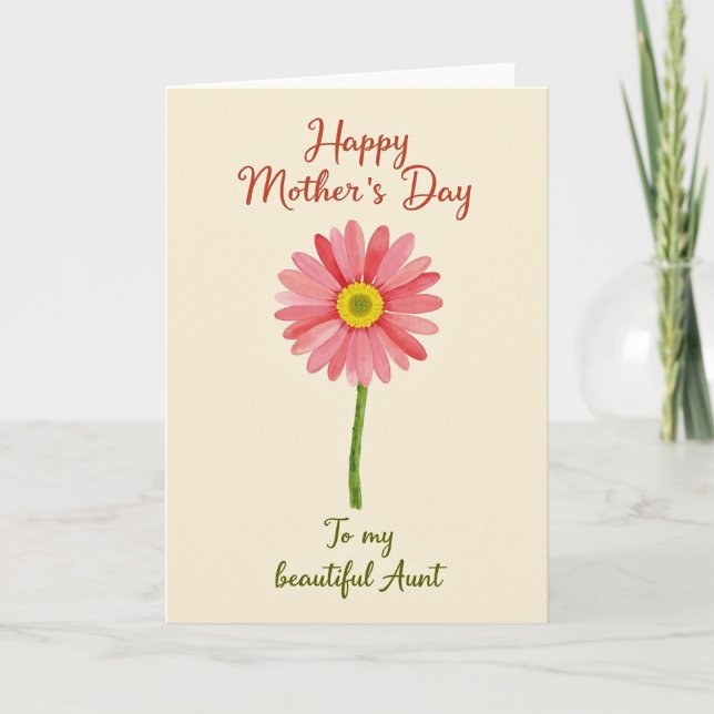 Aunts Heartfelt Mothers Day Card (Front)