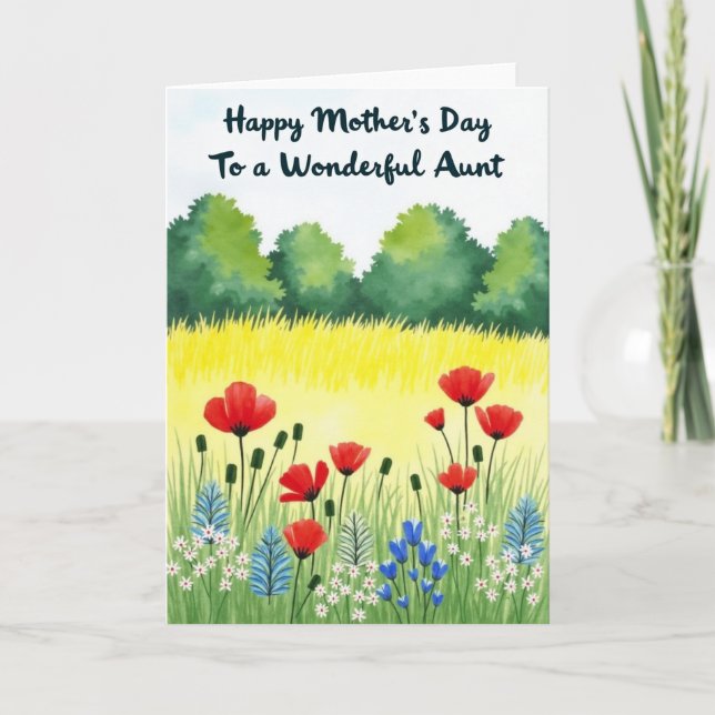 Aunts Spring Mothers Day Card (Front)