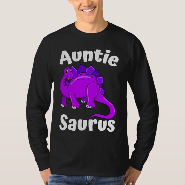 Auntsaurus Aunt Dinosaur  Dino T-Shirt (Front)