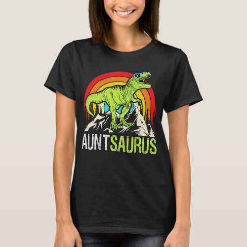 Auntsaurus Dinosaur T Rex Aunt Saurus Matching  T_Shirt