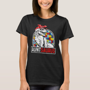 Auntsaurus Rex Dinosaur Autism Aunt Saurus Family  T-Shirt