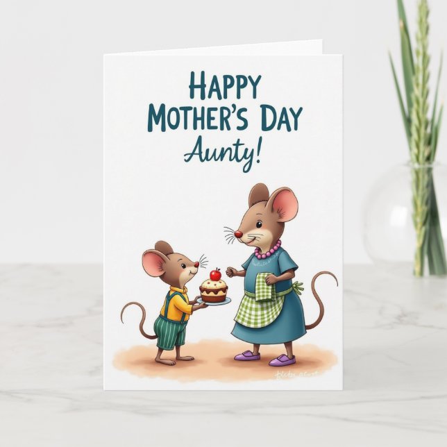 Aunty Mothers Day Baking Card (Front)