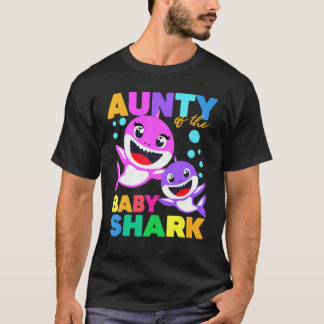 Aunty Of The Baby Birthday Shark Aunty Shark Chris T-Shirt