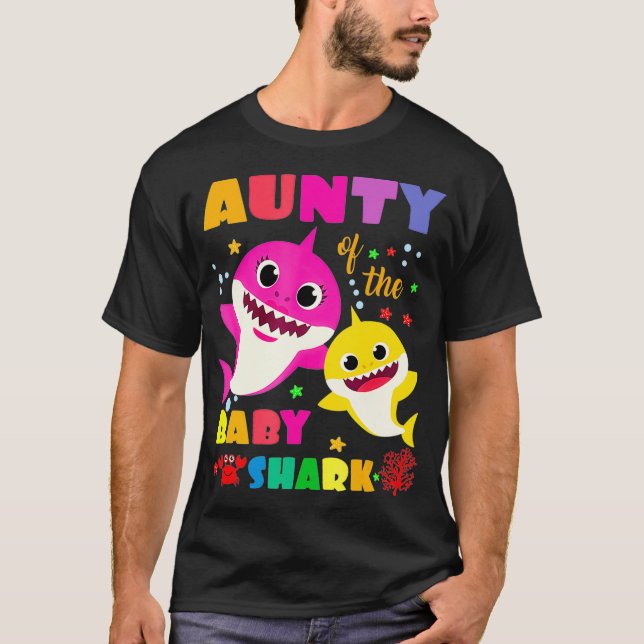 Aunty Of The Baby Shark Birthday Aunty Shark  T-Shirt (Front)