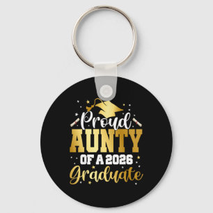 Aunty Senior 2026 Proud Aunty Of A Cl Of 2026 Grad Keychain