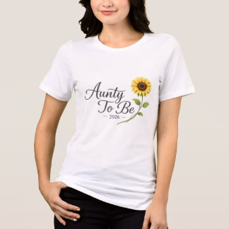 Aunty To Be 2026 Sunflower Pregnancy Announcement Tri-Blend Shirt