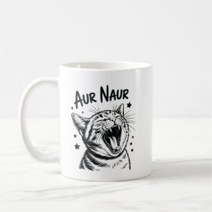 Aur Naur Funny Cat Meme Cute Cat Lover Aesthetic Coffee Mug