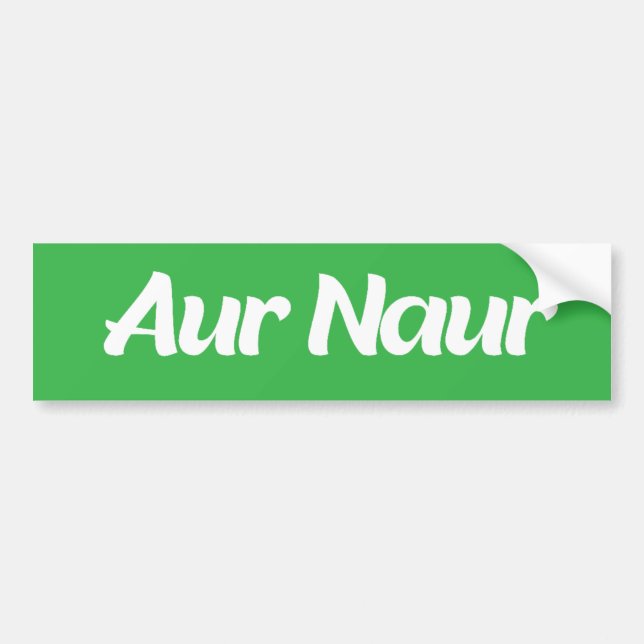 Aur Naur Sticker for Hydroflask, Funny bumper (Front)