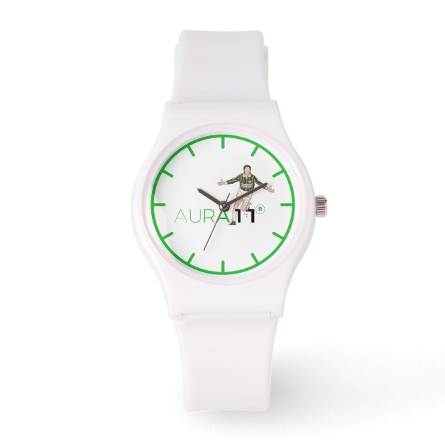 AURA11 Luxury Minimalist White Watch (Front)