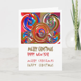 Aura Cleaning Circles - Merry Christmas Xmas Holiday Card