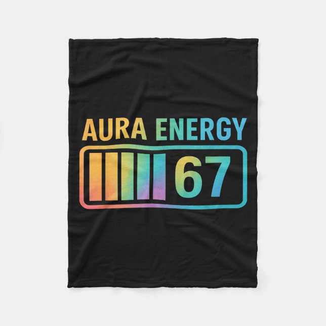 Aura Energy 67 Gen Alpha 6 7 Meme Infinite Rizz St Fleece Blanket (Front)