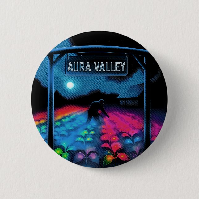 Aura Farming Colorful Valley Button (Front)