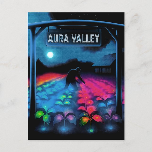 Aura Farming Colorful Valley Holiday Postcard (Front)