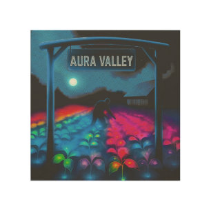 Aura Farming Colorful Valley Wood Wall Art