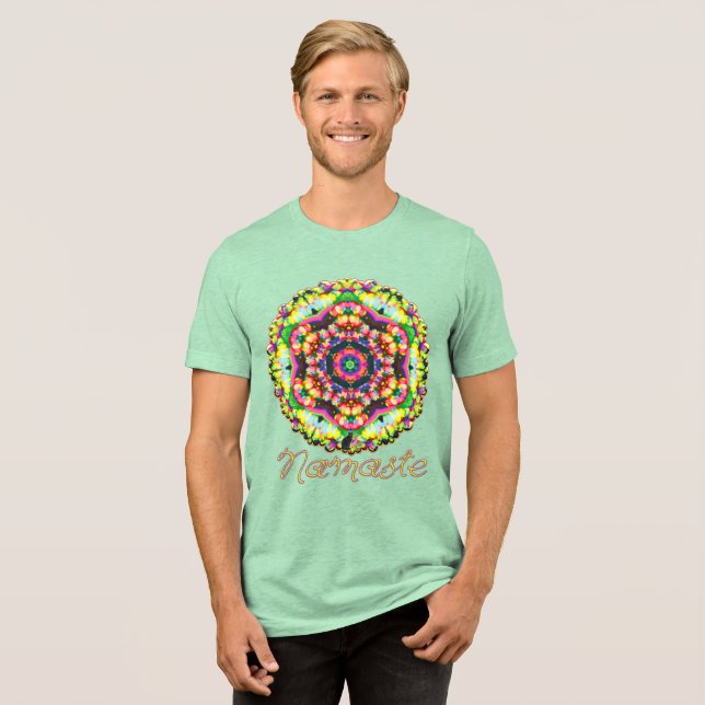 Aura Namaste Kaleidoscope Tri-Blend Shirt (Front Full)