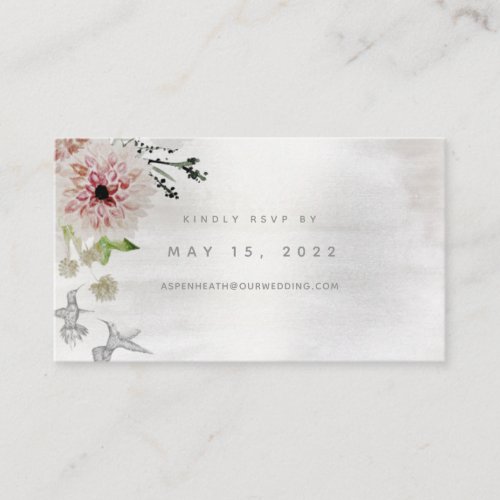 Aura Of Nature Wedding Online RSVP Card