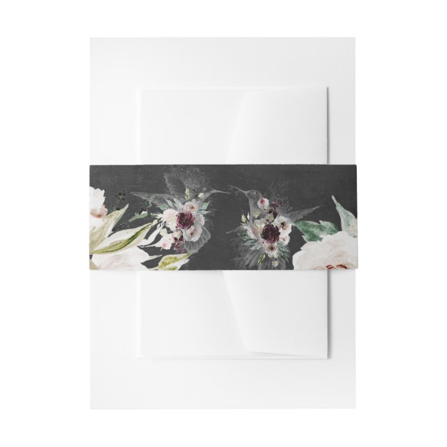 Aura Of Night Wedding Invitation Suite Invitation Belly Band (Front Example)