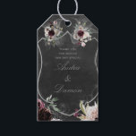 Aura Of Night Wedding Long Favor Gift Tags<br><div class="desc">As the day comes to an end, so begins the Aura Of Night. A watercolour and pencil sketch on charcoal paper featuring the matrimonial vows of hummingbirds hovering over a crest of everlasting love. Customizable for any occasion, this collection contains every stationery item you’ll need to seamlessly create a comprehensive...</div>
