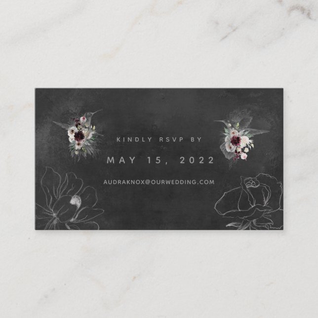 Aura Of Night Wedding Online RSVP Card (Front)