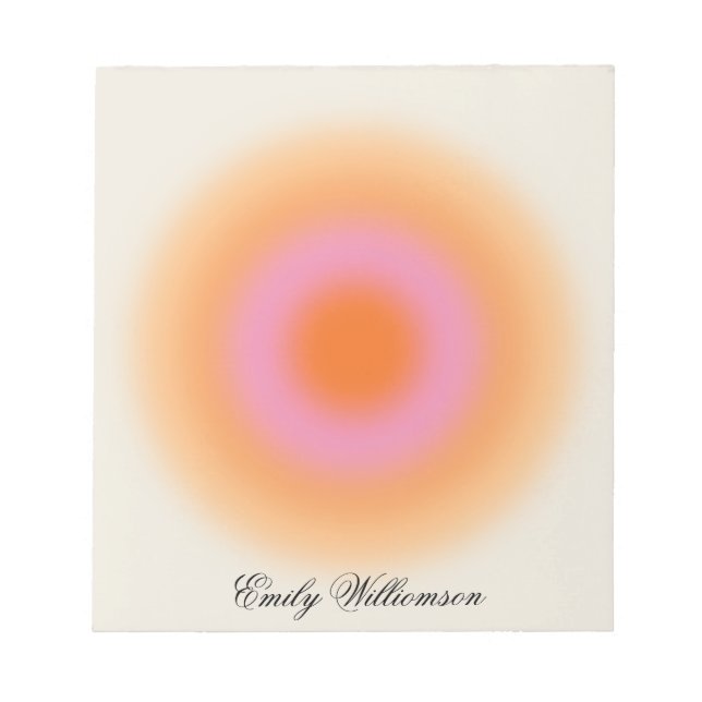 Aura Pastel Ombré Notepad Personalized for Kids (Front)